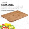 imageFarberware Rubberwood Cutting Board Set with Juice Grooved and Finger Grips 3PieceBamboo