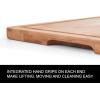 imageFarberware Rubberwood Cutting Board Set with Juice Grooved and Finger Grips 3PieceBamboo
