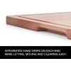 imageFarberware Rubberwood Cutting Board Set with Juice Grooved and Finger Grips 3PieceMaple