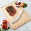 imageFarberware Rubberwood Cutting Board Set with Juice Grooved and Finger Grips 3PieceMaple