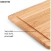 imageFarberware Rubberwood Cutting Board Set with Juice Grooved and Finger Grips 3PieceRubberwood