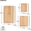 imageFarberware Rubberwood Cutting Board Set with Juice Grooved and Finger Grips 3PieceRubberwood