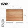 imageFarberware Rubberwood Cutting Board Set with Juice Grooved and Finger Grips 3PieceRubberwood