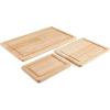 imageFarberware Rubberwood Cutting Board Set with Juice Grooved and Finger Grips 3PieceRubberwood
