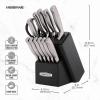 imageFarberware SelfSharpening 13Piece Knife Block Set with EdgeKeeper Technology High CarbonStainless Steel Kitchen Knives RazorSharp Knife Set with Wood Block Black