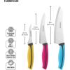 imageFarberware Soft Grip Serrated Chef Knife 8Inch Navy3Piece Chef Set