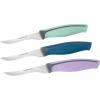 imageFarberware Soft Grip Serrated Chef Knife 8Inch Navy3Piece Trimming Parer Knife Set