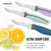 imageFarberware Soft Grip Serrated Chef Knife 8Inch Navy3Piece Trimming Parer Knife Set