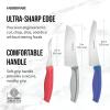 imageFarberware Soft Grip Serrated Chef Knife 8Inch Navy3Piece Utility Knife Set