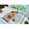 imageFarberware Space Saving Roll Up Over The Sink Dish Drying Mat with Rust Resistant Stainless Steel Wires with Non Slip BPA Free Food Safe Caps Large SilverBlack