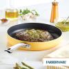 imageFarberware Style Nonstick Cookware Deep Round Grill PanGriddle Dishwasher Safe 1125 Inch  YellowYellow