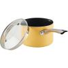 imageFarberware Style Nonstick Cookware Straining Saucepan with Lid Dishwasher Safe 3 Quart  YellowYellow
