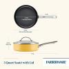 imageFarberware Style Nonstick Cookware Straining Saucepan with Lid Dishwasher Safe 3 Quart  YellowYellow
