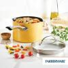 imageFarberware Style Nonstick Cookware Straining Saucepan with Lid Dishwasher Safe 3 Quart  YellowYellow