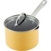 imageFarberware Style Nonstick Cookware Straining Saucepan with Lid Dishwasher Safe 3 Quart  YellowYellow