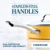 imageFarberware Style Nonstick Cookware Straining Saucepan with Lid Dishwasher Safe 3 Quart  YellowYellow