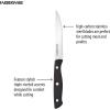 imageFarberware Triple Riveted Steak Knife Set 6Piece HighCarbon Stainless Steel Knife Set RazorSharp Steak Knife Set with Fine Edge Blades BlackBlack