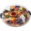 imageFARBERWARE BuildaBoard Cutting Board with Five Compartments and Clear Locking Lid for Charcuterie Snacks and More BambooBlack
