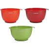imageFarberware  5216128 Farberware Professional Plastic Mixing Bowls Set of 3 OrangeRedLightGreenOrangeRedLightGreen
