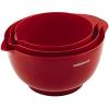 imageFarberware  5216128 Farberware Professional Plastic Mixing Bowls Set of 3 OrangeRedLightGreenRed