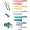 imageFarberware  5272030 Farberware Resin Cutlery Set Assorted Pastel Cool 12piecePastel Rainbow