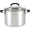 imageFarberware Brilliance Stainless Steel Stockpot with Glass Lid 8 Quart Dishwasher Safe and Induction Ready Compatible with All Cooktops Stainless SteelStockpot 8 Quart