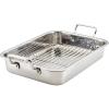 imageFarberware Classic Traditions Stainless Steel RoasterRoasting Pan with Rack 17 Inch x 1225 Inch