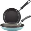imageFarberware Cookstart DiamondMax Nonstick Frying PansSkillet Set Dishwasher Safe 825 Inch and 10 Inch AquaAqua