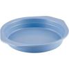 imageFarberware Easy Solutions Nonstick Bakeware Square CakeCookie Pan 9 Inch with Portion Marks  BlueCake Pan 9  Round