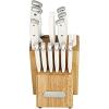 imageFarberware Edgekeeper Triple Riveted Knife Block Set with Built in Sharpener 14Piece WhiteWhite