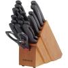 imageFarberware Never Needs Sharpening HighCarbon Stainless Steel Knife Block Set with NonSlip Handles 18 Piece Black18 Piece