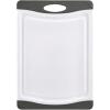 imageFarberware Nonslip Poly Cutting Board 8x10Inch Gray and WhiteGray and White