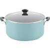 imageFarberware Promotional Cookware Aluminum Nonstick Covered Stockpot 105Quart Champagne SilverAqua