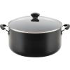 imageFarberware Promotional Cookware Aluminum Nonstick Covered Stockpot 105Quart Champagne SilverBlack