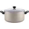 imageFarberware Promotional Cookware Aluminum Nonstick Covered Stockpot 105Quart Champagne SilverChampagne
