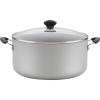 imageFarberware Promotional Cookware Aluminum Nonstick Covered Stockpot 105Quart Champagne SilverSilver