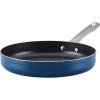 imageFarberware Style Nonstick Cookware Deep Round Grill PanGriddle Dishwasher Safe 1125 Inch  YellowBlue