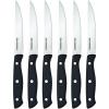 imageFarberware Triple Riveted Steak Knife Set 6Piece HighCarbon Stainless Steel Knife Set RazorSharp Steak Knife Set with Fine Edge Blades BlackBlack