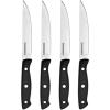 imageFarberware TripleRiveted 4Piece Steak Knife Set HighCarbon Stainless Steel RazorSharp Knives Kitchen Knives Set of 4 Black
