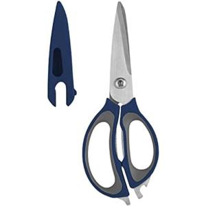 imageFarberware 4in1 Kitchen Shears 2Piece Aqua and GrayNavy and Gray