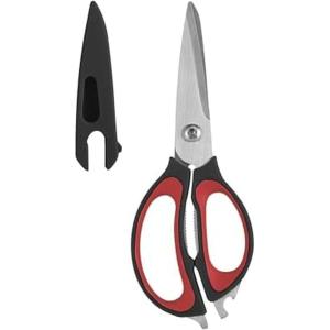 imageFarberware 4in1 Kitchen Shears 2Piece Aqua and GrayRed and Black