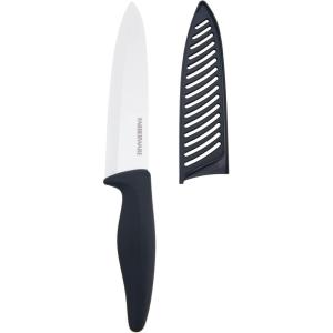 imageFarberware 6inch Ceramic Chef knife with Blade Cover ampamp Black SoftGrip Handle White 5226732