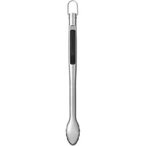 imageFarberware Barbeque Stainless Steel Tongs with Scalloped Edge 1575 Inch RedOne Handed Slide Locking Tong