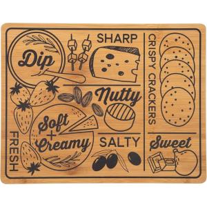 imageFarberware Charcuterie Board with Recessed Handles Reversible Kitchen Cutting Board for Entertaining and Meal Prep Decorative Wood Cheese Board 11inch x 14Inch Bamboo142L x 11W Pack of 6