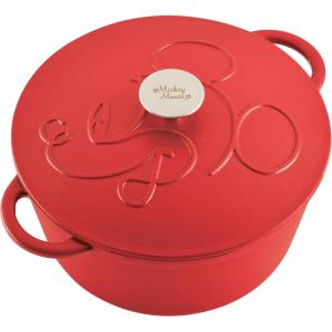imageFarberware Disney Bon Voyage PreSeasoned Cast Iron Dutch OvenCasserole Pan with Lid Suitable for All Stovetops Including Induction 475 Quart BlueRed