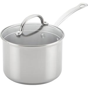 imageFarberware Millennium Stainless Steel Sauce PanSaucepan with Lid 3 Quart Silver