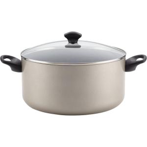 imageFarberware Promotional Cookware Aluminum Nonstick Covered Stockpot 105Quart Champagne SilverChampagne