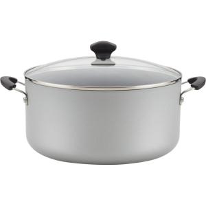 imageFarberware Promotional Cookware Aluminum Nonstick Covered Stockpot 105Quart Champagne SilverSilver