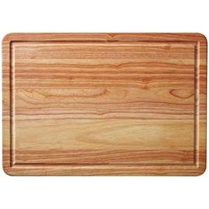 imageFarberware Rubberwood Cutting Board Set with Juice Grooved and Finger Grips 3PieceRubberwood