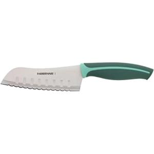 imageFarberware Soft Grip Serrated Chef Knife 8Inch Navy5Inch Serrated Santoku